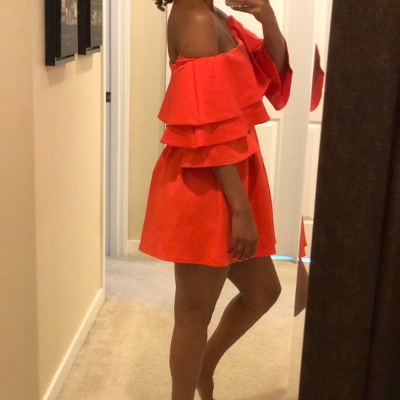 ASOS Off the Shoulder Ruffle Dress - Picture 3 of 3